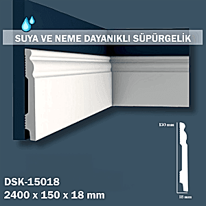 15 cm Polimer Lake Süpürgelik