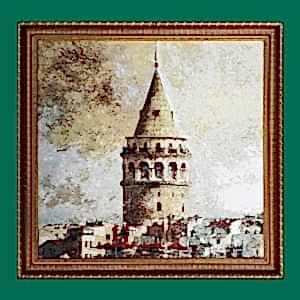 Galata Kulesi Goblen Tablo T24 80cmx80cm