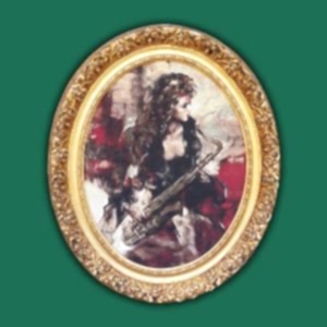 Saksafoncu Kız Goblen Tablo T58 110cmx90cm