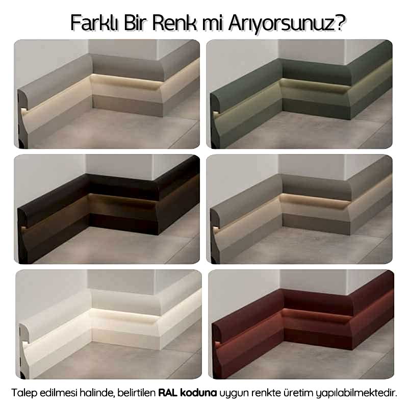 Boyanabilir PVC Süpürgelik Modelleri
