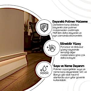 Polimer Ledli Lake Süpürgelik 11 cm Modelleri ve Fiyatları