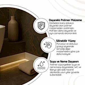 Led Kanallı Polimer Lake Süpürgelik Modelleri