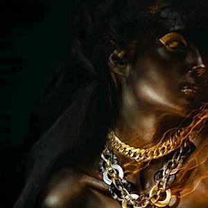 Duvar Kağıdı Altın ve Siyahi Kadın F1625