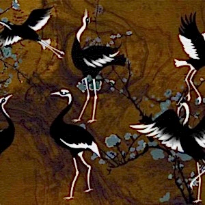 Japon Turnası Kahverengi Duvar Kağıdı H0043