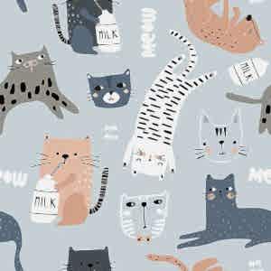 Kedi Desenli Su Geçirmez Yapışkanlı Folyo Sticker 67,5X 5m DKB-1216