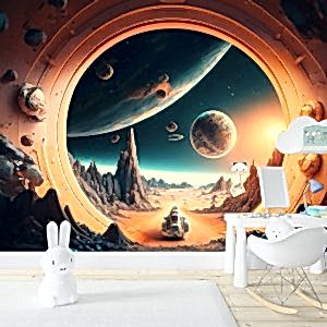 Uzay ve Gezegenler Çocuk Odası Duvar Kağıtları YCO-00219
