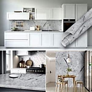 Açık Gri Mermer Desenli Yapışkanlı Folyo 45 cm ve 90 cm Rulo Çeşitleri Dekoros'ta. Banyo, Duvar, Masa, Tezgah ve Dolap Kaplamaya Uygun Hadi Şimdi Tıkla!