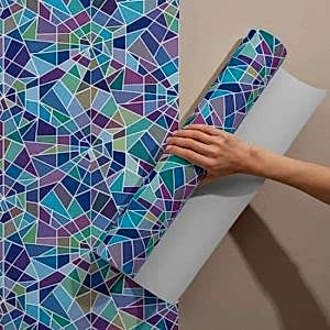 Geometrik Desenli Kendinden Yapışkanlı Folyo, Mozaik Çıkartma, PVC Rulo Çeşitleri. Uygun Fiyat, Suya Dayanıklı Duvar Kaplama Folyoları Şimdi Satın Al.