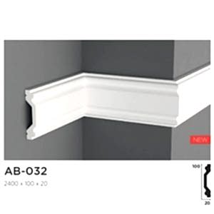 10cm Boyanabilir Beyaz Duvar Bordürü AB-032 ile Modern İç Mekanlar Oluşturun Dayanıklı Polimer Duvar Bordürleri. Bordür ve Çıta Modelleri için Hemen Tıkla!