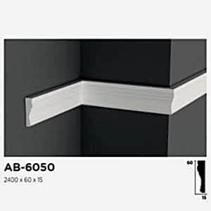 6cm Boyanabilir Beyaz Duvar Bordürü AB-6050 ile Modern İç Mekanlar Oluşturun Dayanıklı Polimer Duvar Bordürleri. Bordür ve Çıta Modelleri için Hemen Tıkla!