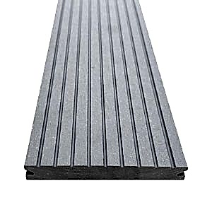 İçi Tam Dolu Çizgili Kompozit Deck Gri