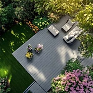 İçi Tam Dolu Çizgili Kompozit Deck Gri