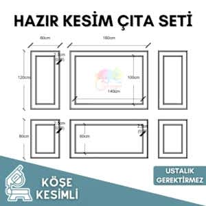 Kolay Montaj Çıta Seti Hazır Kesim Kendinden Yapışkanlı 006
