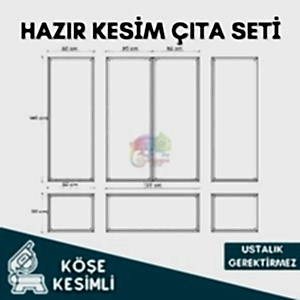 Lüks Görünümlü Kendin Yap Duvar Çıtası Boyanabilir Çıta Seti 015